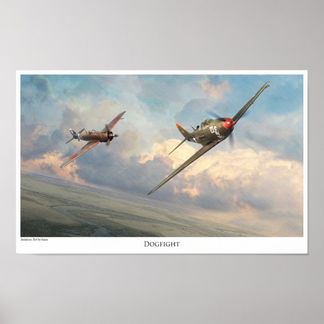 Aviation Art Poster "Dogfight" (Front)