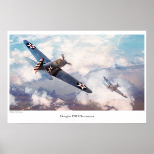 Aviation Art Poster "Douglas TBD Devastator"