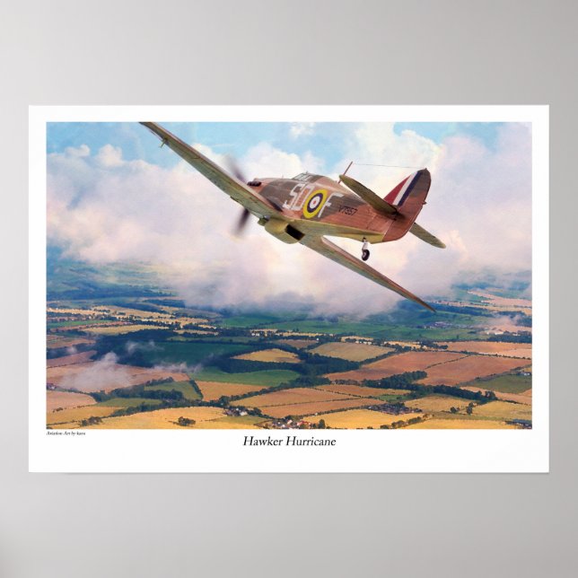 Aviation Art Poster "Hawker Hurricane" (Front)