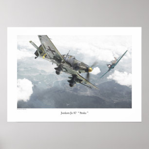Aviation Art Poster 'Junkers Ju 87 Stuka'