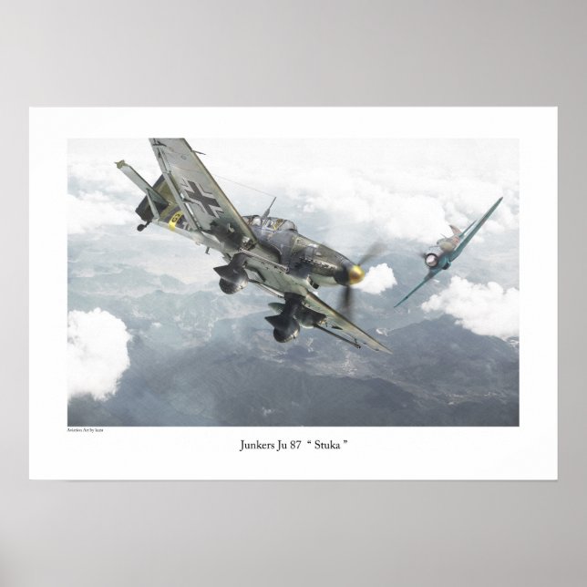 Aviation Art Poster 'Junkers Ju 87 Stuka' (Front)