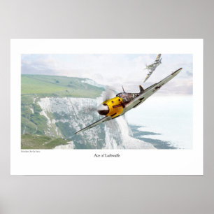 Aviation Art poster "Messerschmitt Bf 109"