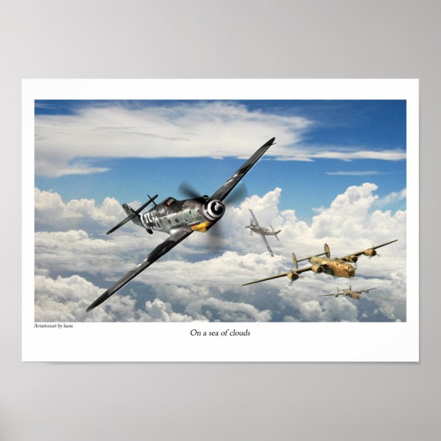 Aviation Art Poster "Messerschmitt Bf 109" (Front)