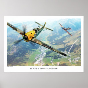 Aviation Art poster "Messerschmitt Bf 109"
