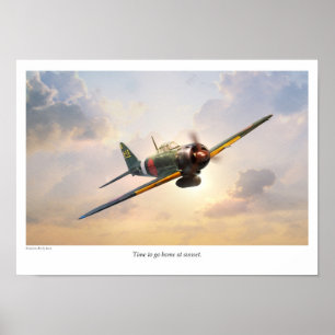 Aviation Art Poster "Mitsubishi A6M Zero"