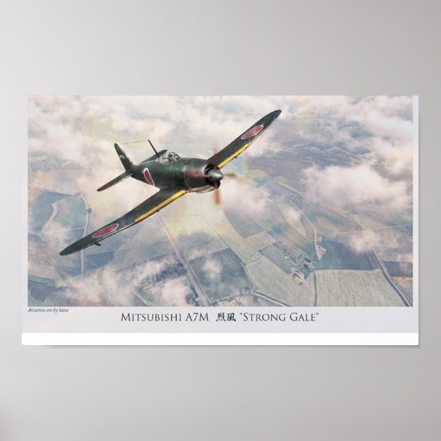 Aviation Art Poster "Mitsubishi A7M" (Front)