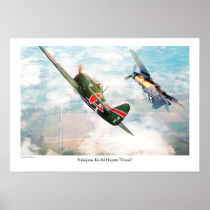 Aviation Art Poster "Nakajima Ki-84 "Frank"