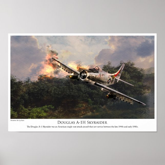 Aviation Art Poster "Skyraider" (Front)