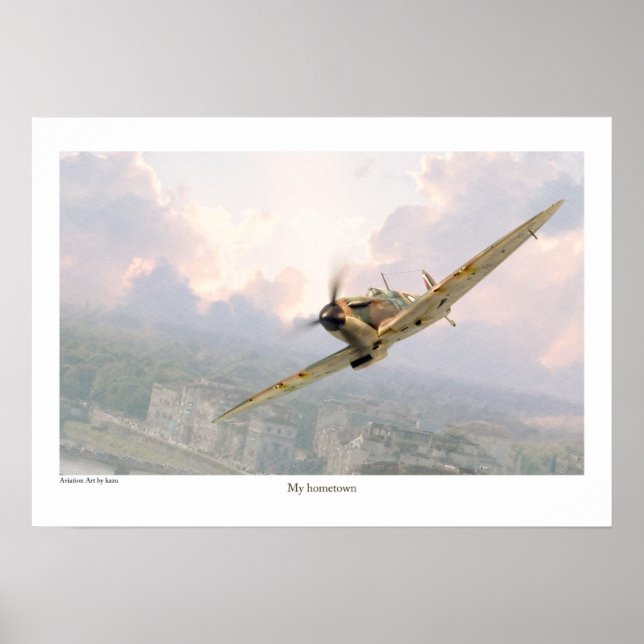 Aviation Art Poster "Supermarine Spitfire" (Front)