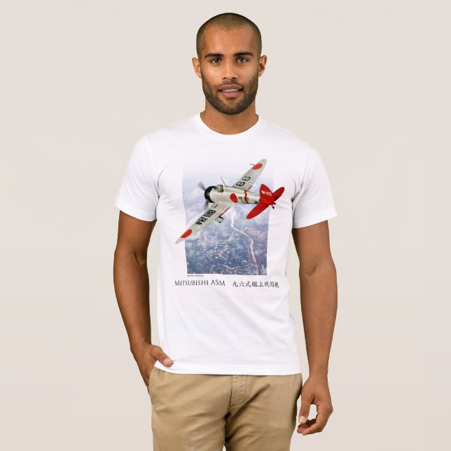 Aviation Art T-shirt “Mitsubishi A5M Claude" (Front Full)