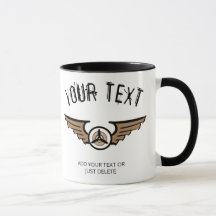 Aviation Badge. Gift idea for a Pilot. Template