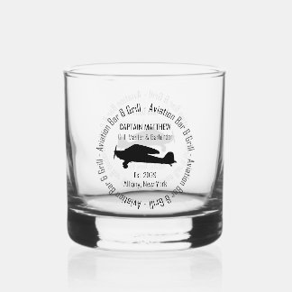 Aviation Bar & Grill Drinkware Drinkware Rocks Whiskey Glass