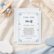 Aviation Blue Aeroplane Time One 1st Birthday