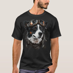 Aviation Border Collie Aeroplane Pilot on Border C T-Shirt