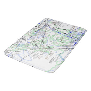 Aviation Chart Bath Mat