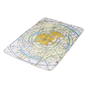 Aviation Chart Bath Mat
