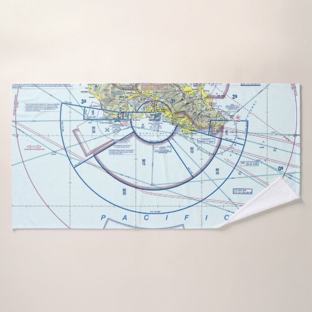 Aviation Chart  Bath Towel (Bath Towel)