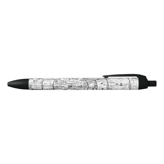 Aviation Chart Black Ink Pen (Top)