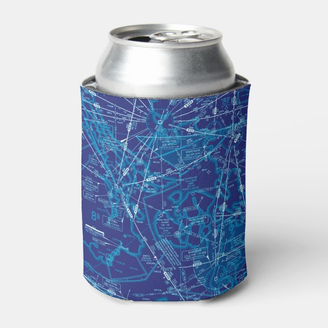 Aviation Chart Can Cooler (Can Front)
