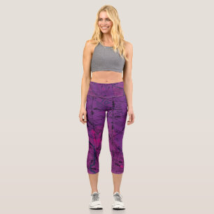 Aviation chart capri leggings