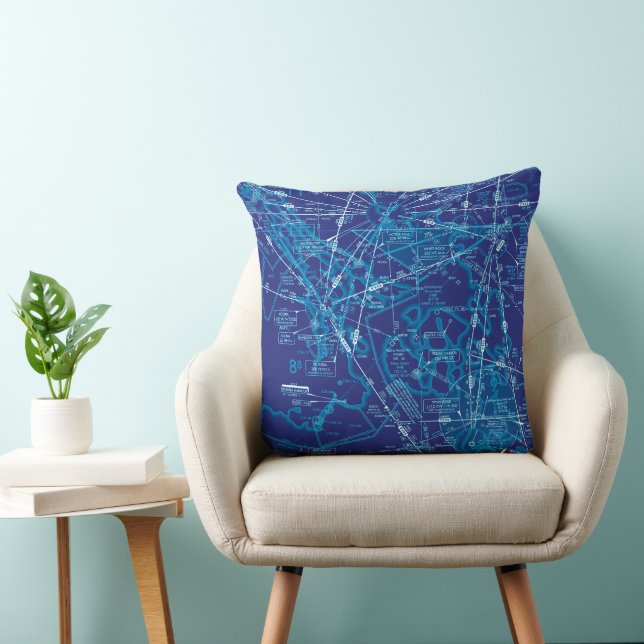 Aviation Chart Cushion (Chair)