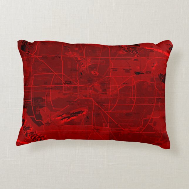 Aviation Chart Decorative Cushion (Back)