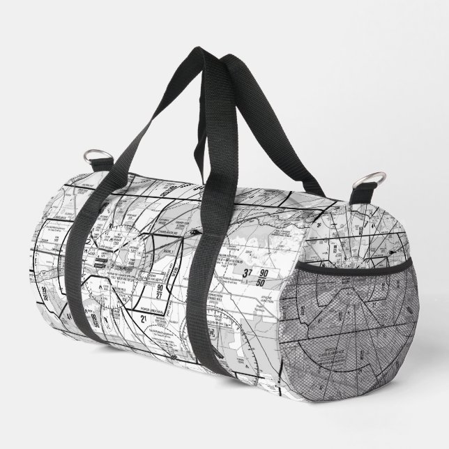 Aviation Chart Duffle Bag (Right Corner)