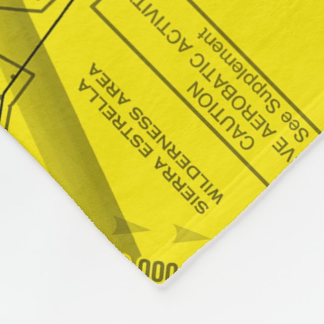 Aviation chart fleece blanket (Corner)