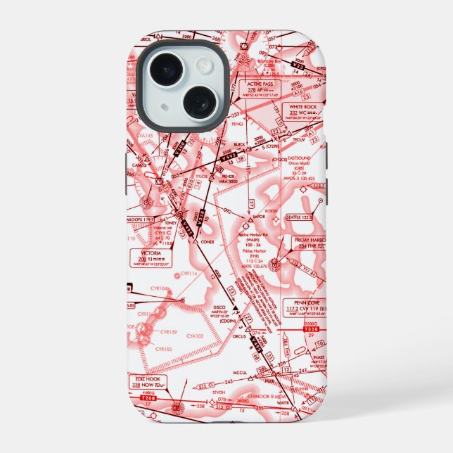 Aviation Chart iPhone 15 Case (Back)