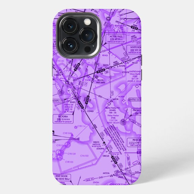 Aviation Chart iPhone Case (Back)