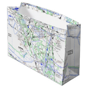 Aviation Chart Large Gift Bag