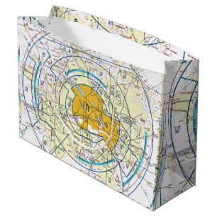 Aviation Chart Large Gift Bag