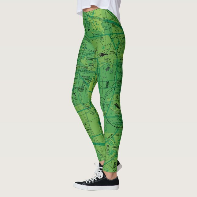Aviation Chart Leggings (Left)