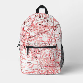 Aviation Chart Printed Backpack