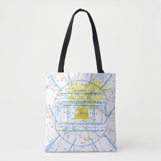 Aviation Chart Tote Bag (Front)