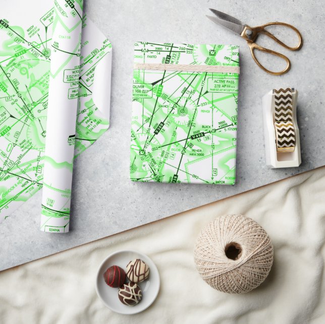 Aviation Chart wrapping paper  (Crafts)