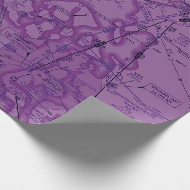 Aviation Chart Wrapping Paper (Corner)