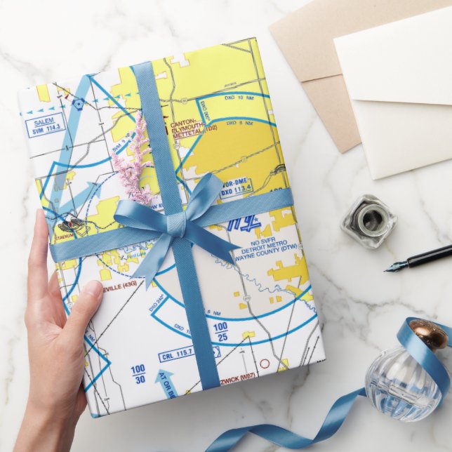 Aviation Chart Wrapping Paper (Gifting)