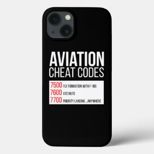 Aviation Cheat Codes Funny For Pilots And Atc iPhone 13 Case