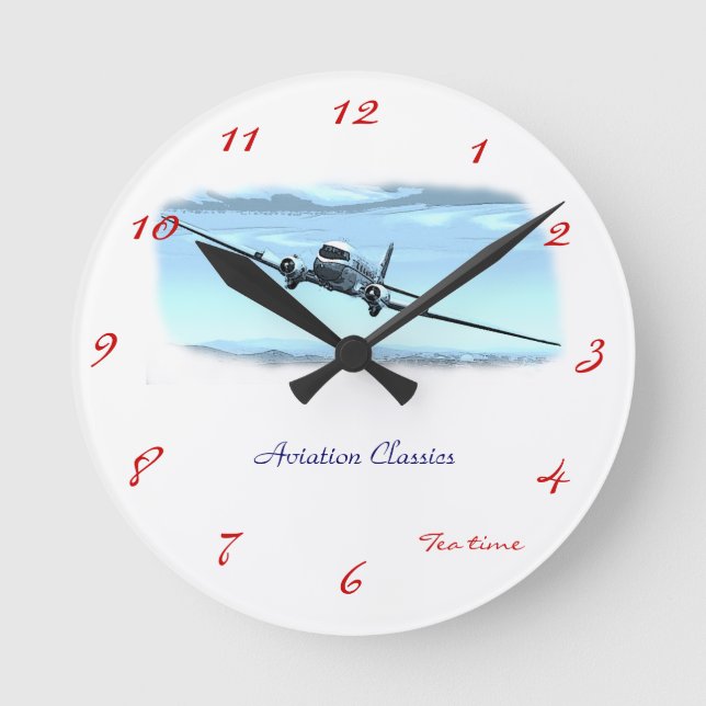Aviation Classics Round Clock (Front)