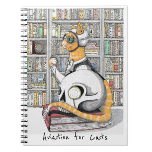 Aviation for Cats spiral Notebook