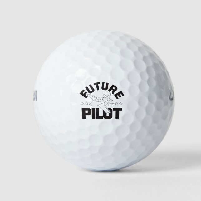 Aviation for Kids Flying High Future Pilots Plane  Golf Balls (Front)