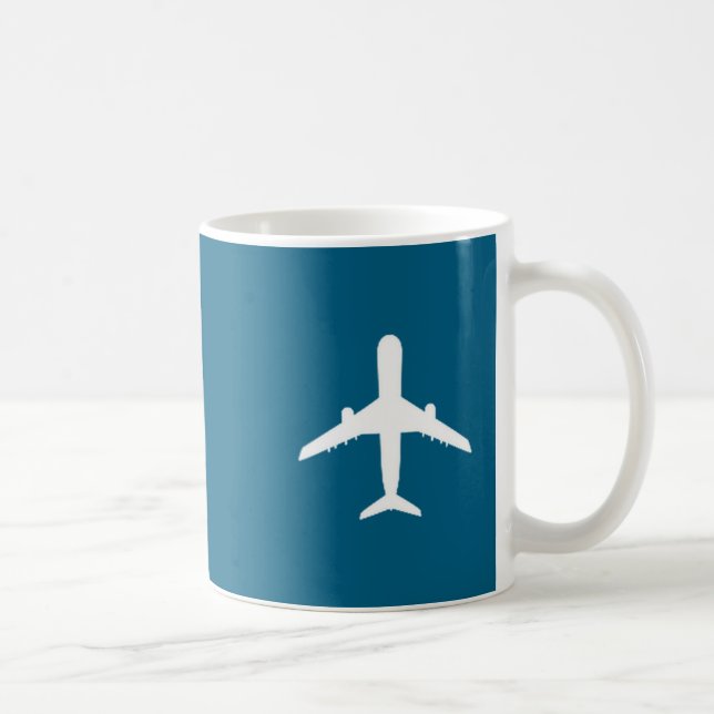 Aviation Geek Airplane Pilot Dad Artwork Coffee Mug (Right)