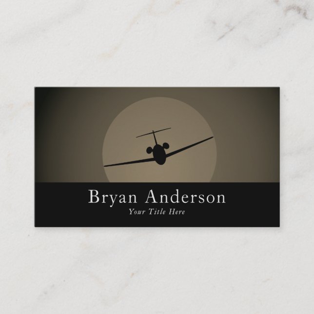 Aviation - Jet Aeroplane Business Card (Front)
