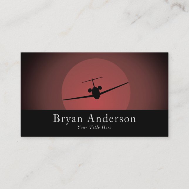 Aviation - Jet Aeroplane Business Card (Front)