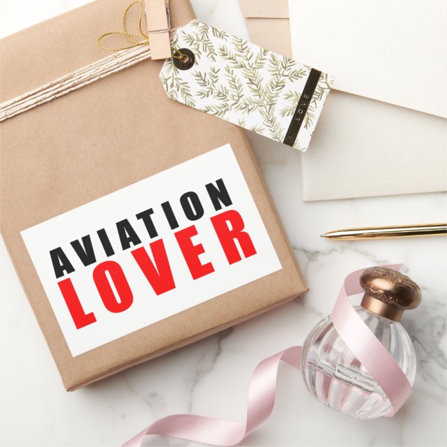 Aviation lover rectangular sticker (Gifting)