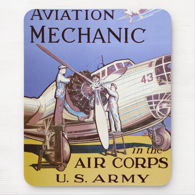 Aviation Mechanic Mouse Pad (Front)