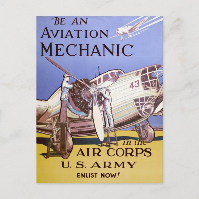Aviation Mechanic Postcard (Front)