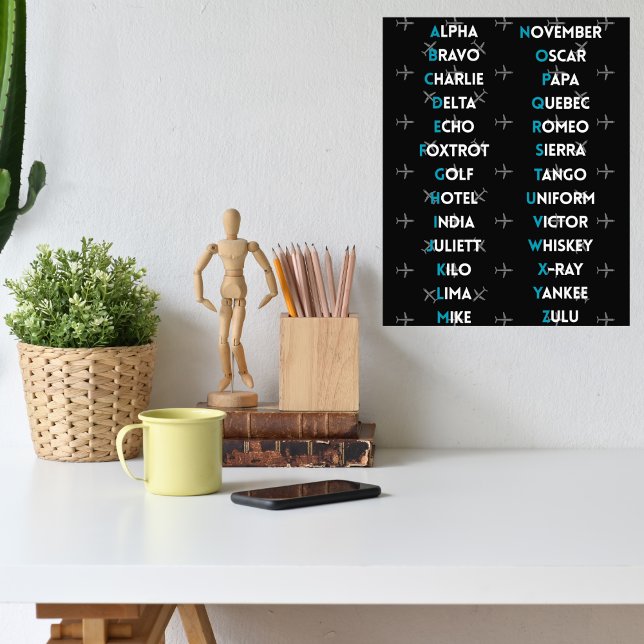 Aviation NATO Phonetic Alphabet Airplane Simple Photo Print (Creator Uploaded)