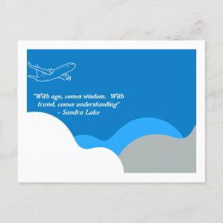 Aviation or Travel Wisdom Customisable Postcard